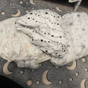 Stellar Night Sky Bedding Set - White and Black nursery set